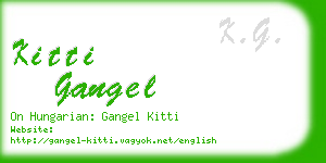 kitti gangel business card